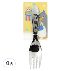 KOM 馬戲團系列 316不鏽鋼兒童叉, 企鵝, 133 x 27mm, 4個