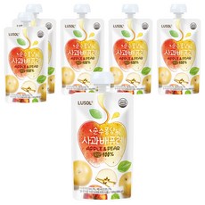 LUSOL 水果泥, 100g, 6包, 蘋果水梨口味
