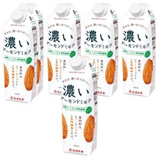 TSUKUBA 筑波乳業 香濃杏仁飲 無糖, 6個, 1L