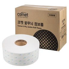 코멧 2겹 꽃무늬 점보롤 300m 8롤, 1개