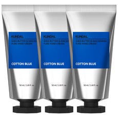 KUNDAL 昆黛爾 乳木果油&澳洲堅果護手霜, 3條, 50ml