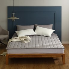 아이레홈 마이크로 워셔블 화이버 톤앤톤 침대패드, 그레이