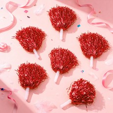 PARTYSHOW 金屬亮片加油彩球 2入, 10套, 紅色