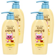 베비언스 핑크퐁 푸푸푸푸 샤와샴푸 자몽릴리향, 380ml, 4개