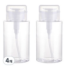 Veramang 便攜式卸妝水化妝水按壓瓶 200ml, 4個, 透明