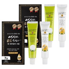 assanta 阿桑塔 黃金SPA快速1分鐘遮白染髮劑 80g, 7號(黑棕色), 2盒