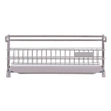 QUEEN nex 不鏽鋼自動排水菜瓜布架 30cm, 銀色, 1個