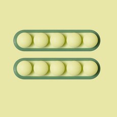 라온팩토리 완두콩디자인 케이블 다용도정리홀더 4구, 2개, 그린