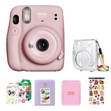 instax 拍立得 Mini 11 Instant Camera Blush Pink + Polar Case + Film 20p + Hard Album 隨機出貨 + Teen Case, 單品, 1套