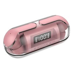 nStylE 東榮電子 超級音符19 真無線藍芽耳機 長板型電量顯示 觸控操作 輕巧便攜, NTWS-019, 粉色