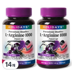 홀리데이즈 L아르기닌 1000, 180정, 14개, 180정