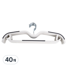 短頸鷗翼型省空間防滑衣架, 灰色, 40個