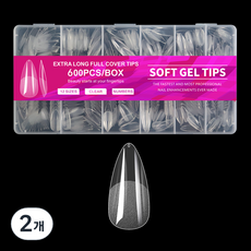 BARNA Edge Soft 杏仁形美甲片 12款 x 50片組, 2個, 單一顏色