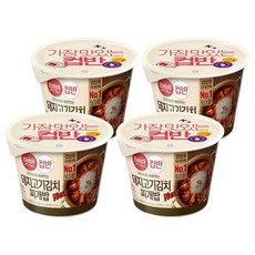 햇반컵반 돼지고기김치찌개밥, 4개, 280g