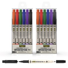 Penmax 雙名筆套裝 6 支, 混色, 2套