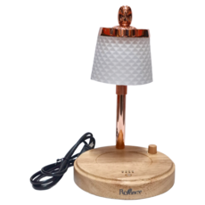 Rofancy 洛帆晞 經典實木定時系列 融蠟燈 無段式調光 三段定時開關 可調式燈桿, 白菱格