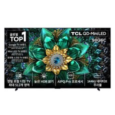 TCL 4K QD Mini LED Google TV, 247.7cm(98인치), 98Q6C, 벽걸이형, 방문설치