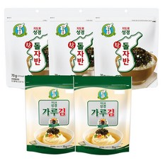지도표 성경김 참돌자반 70g x 3p + 재래식 가루김 70g x 2p, 1세트