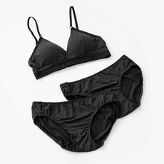 Malamute 單層透氣舒適無鋼圈內衣 + 內褲 2件組