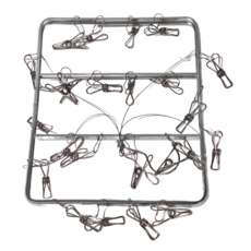 Need LOHAS 享樂活 超輕量鋁合金方形炫彩吊襪架 曬衣夾 24夾, 顏色隨機, 1組