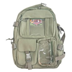 ROYALLIN 蘿林嚴選 韓版休閒大容量雙肩包, 抹茶綠