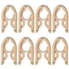 워니즈 출장 여행용 휴대용 접이식 옷걸이, 오렌지, 8개