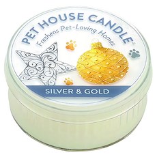 PET HOUSE 室內除臭寵物香氛蠟燭 聖禮祝福 Silver & Gold, 43g, 1罐