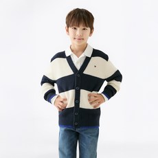 Tommy Hilfiger 男款寬鬆條紋棉質開襟衫