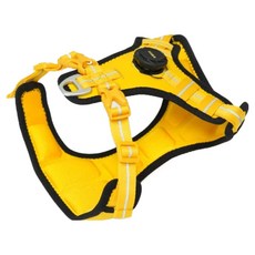 자유롭개 강아지 다이얼조절 하네스, 노랑, 1개