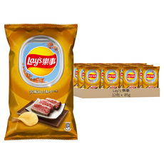 Lay's 樂事 宮城仙台和牛口味洋芋片, 85g, 12包