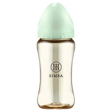 Simba 小獅王辛巴 蘊蜜鉑金PPSU寬口防脹氣奶瓶 新生適用, 綠沐, 270ml, 1瓶
