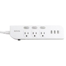 Kinyo 3開3插三USB延長線 9尺 CGU333-9, 1入