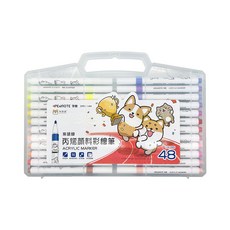 PENROTE 筆樂 柴語錄 丙烯顏料彩繪筆 DPE1144, 1盒, 48色