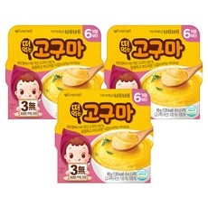 Ivenet Bebe Aibainet幼兒用貝貝一口吞紫地瓜與西梅泥 90g, 紅薯味, 3個