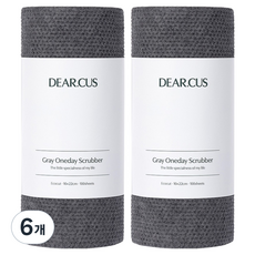 디어커스 그레이 원데이 에코컷 수세미, 차콜그레이, 6개, 100개입