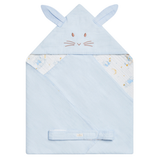 奇哥 比得兔紗布包巾 安撫包巾/新生兒包巾/包被/蓋毯/蓋被/寶寶毯/嬰兒毯, 藍色