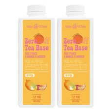 서울팩토리 제로 티 베이스 납작복숭아 망고향, 1.2kg, 2개