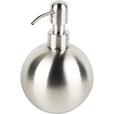 KOXINA 霧面盥洗用品球型按壓瓶 550ml, 銀色, 1瓶