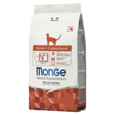 monGe 瑪恩吉 天然全能 高齡貓配方 貓糧, 雞肉, 1.5kg, 1包