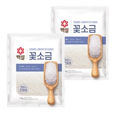 백설 꽃소금, 1kg, 2개