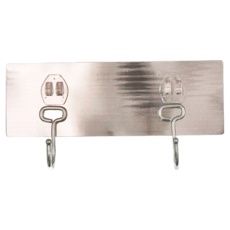 Easy 易立家 304不鏽鋼無痕掛勾 大兩勾 + 貼片, 玫瑰金, 1組