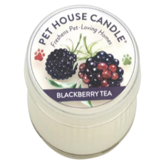 PET HOUSE 室內除臭寵物香氛蠟燭，黑莓茶香, 43g, 1罐