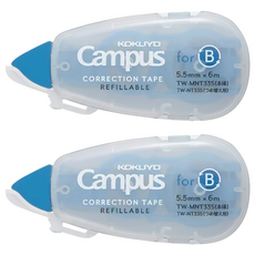 KOKUYO 國譽 Campus 可替換修正帶 母帶 5.5mm x 6m, 象牙白, 2個