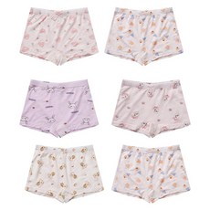 ONEDER 旺達棉品 萊賽爾兩入女童四角褲6件組