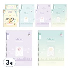 PENPIA 1 000 小學線圈筆記本 1-6年級音樂 共用 10入, 隨機出貨, 3個