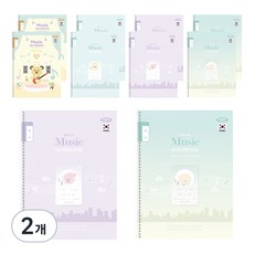 PENPIA 1 000 小學線圈筆記本 1-6年級音樂 共用 10入, 隨機出貨, 2個