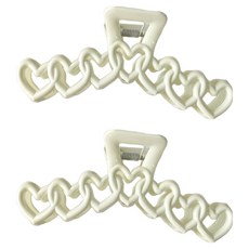 디멜디 큐티 하트 머리집게 대형 올림머리 고정핀 2p