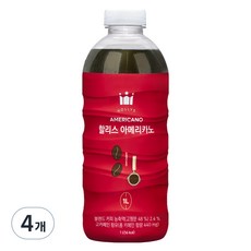 할리스 아메리카노, 4개, 1L