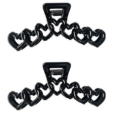 디멜디 큐티 하트 머리집게 대형 올림머리 고정핀 2p