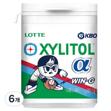 롯데자일리톨 KBO 알파 오리지날 껌 롯데 자이언츠, 86g, 6개